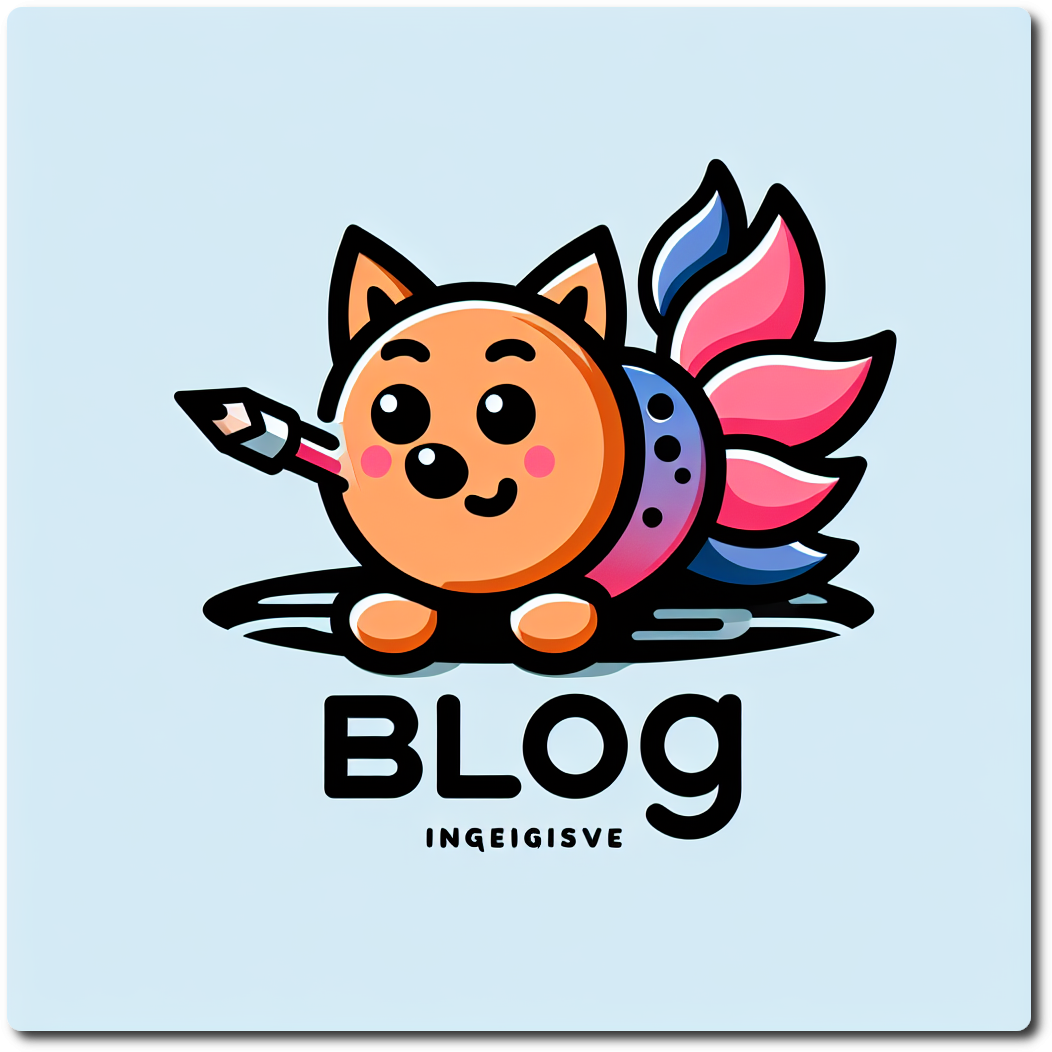 A blog logo that conveys the unique and fun essence of "Yet another fine blog… 😅", encapsulating the creativity and personality of A.L.E.X. with a modern design and a touch of humor, reflecting the freedom and spontaneity of the content.